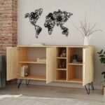 Μπουφές Clara pakoworld χρώμα light oak 142x35.5x83εκ - Image 2