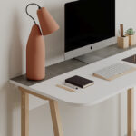 Γραφείο εργασίας Malia pakoworld λευκό-φυσικό-ανθρακί antique 120x60.5x75εκ - Image 3