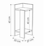 Κομοδίνο Immerse pakoworld σετ 2 τμχ. oak-ανθρακί 27x25x60εκ - Image 3