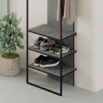 Έπιπλο εισόδου Archy pakoworld μελαμίνης ανθρακί 53x32x180εκ - Image 2