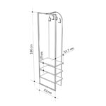 Έπιπλο εισόδου Archy pakoworld μελαμίνης ανθρακί 53x32x180εκ - Image 3