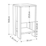 Κομοδίνο Ema pakoworld μελαμίνη σε μόκα απόχρωση 30x30x55εκ - Image 5