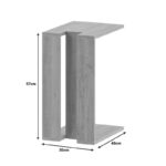 Βοηθητικό τραπέζι Muju pakoworld σε μόκα απόχρωση 40x30x57εκ - Image 3