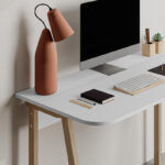 Γραφείο Malia pakoworld σε λευκή-φυσική απόχρωση 120x60.5x75εκ - Image 2