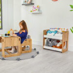 Ραφιέρα Dovere pakoworld φυσικό-λευκό mdf 56x34x55εκ