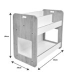 Ραφιέρα Dovere pakoworld φυσικό-λευκό mdf 56x34x55εκ - Image 3