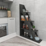 Βιβλιοθήκη Quina pakoworld σε ανθρακί απόχρωση 100x30x150εκ - Image 2