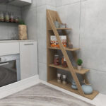 Βιβλιοθήκη Quina pakoworld σε oak απόχρωση 100x30x150εκ - Image 2