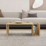 Τραπέζι σαλονιού Poko pakoworld σε oak απόχρωση 86.8x50x32,4εκ - Image 3