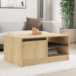 Τραπέζι σαλονιού Narli pakoworld σε oak απόχρωση 90x60x45εκ