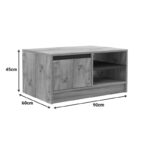 Τραπέζι σαλονιού Narli pakoworld σε oak απόχρωση 90x60x45εκ - Image 5