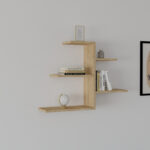 Ραφιέρα τοίχου Callum pakoworld σε oak απόχρωση 82.2x19,6x48εκ