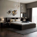 Κρεβάτι OLYMPUS pakoworld χρώμα wenge 160x200εκ