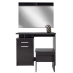 Τουαλέτα κρεβατοκάμαρας OLYMPUS pakoworld με καθρέπτη και σκαμπό χρώμα wenge - Image 2