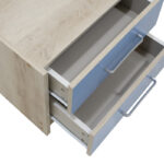 Κομοδίνο παιδικό Looney pakoworld με 2 συρτάρια χρώμα castillo-μπλε 47,5x40,5x40,5εκ - Image 4