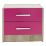 Κομοδίνο παιδικό Looney pakoworld με 2 συρτάρια χρώμα castillo-ροζ 47,5x40,5x40,5εκ - Image 3