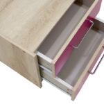 Κομοδίνο παιδικό Looney pakoworld με 2 συρτάρια χρώμα castillo-ροζ 47,5x40,5x40,5εκ - Image 4