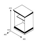 Κομοδίνο Mozart pakoworld χρώμα καρυδί 40x40x61εκ - Image 3