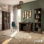 Βιβλιοθήκη Mozart pakoworld χρώμα καρυδί 60x34,5x202,5εκ - Image 2