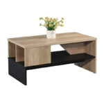 Τραπέζι σαλονιού Naya pakoworld sonoma-ανθρακί 93x46x43εκ