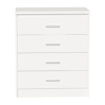 Συρταριέρα OLYMPUS pakoworld με 4 συρτάρια σε λευκή απόχρωση 80x40x95εκ - Image 2