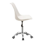 Καρέκλα γραφείου εργασίας Gaston II pakoworld PP-PU λευκό - Image 3