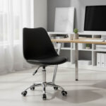 Καρέκλα γραφείου εργασίας Gaston II pakoworld PP-PU μαύρο