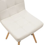 Καρέκλα Cian II pakoworld PU λευκό-φυσικό πόδι - Image 4