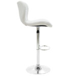 Σκαμπό μπαρ Coozy pakoworld pu σε λευκό χρώμα σκελετός χρωμίου - Image 3