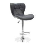 Σκαμπό μπαρ Coozy pakoworld pu σε μαύρο χρώμα σκελετός χρωμίου - Image 4