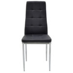 Καρέκλα Cube pakoworld PU μαύρο-πόδι χρωμίου - Image 2