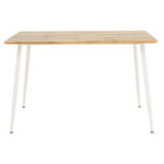 Τραπέζι Cuba pakoworld MDF sonoma-λευκό 120x80x75εκ