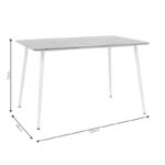 Τραπέζι Cuba pakoworld MDF sonoma-λευκό 120x80x75εκ - Image 4