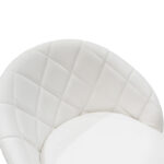 Σκαμπό μπαρ Balina pakoworld πτυσσόμενο λευκό pu-μέταλλο χρωμίου 52x53x109εκ - Image 5