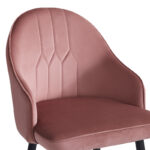 Σκαμπό μπαρ Velva pakoworld βελούδο σε σάπιο μήλο απόχρωση 46x45x113εκ - Image 4