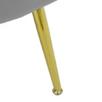 Πολυθρόνα Daimon pakoworld βελούδο γκρι-χρυσό 79x74x78εκ - Image 5