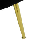 Πολυθρόνα Daimon pakoworld βελούδο μαύρο-χρυσό 79x74x78εκ - Image 5