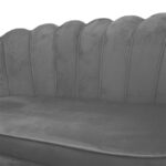 Καναπές 2θέσιος Daimon pakoworld βελούδο γκρι 134x70x77εκ - Image 5