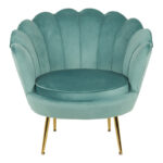 Πολυθρόνα Daimon pakoworld βελούδο σε φυστικί-χρυσό απόχρωση 79x74x78εκ - Image 3