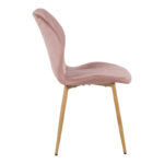 Καρέκλα Jelour pakoworld βελούδο σε σάπιο μήλο απόχρωση-πόδια φυσικά μεταλλικά 46.5x60x84εκ - Image 2