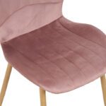 Καρέκλα Jelour pakoworld βελούδο σε σάπιο μήλο απόχρωση-πόδια φυσικά μεταλλικά 46.5x60x84εκ - Image 5