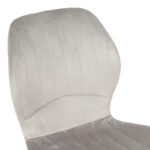 Καρέκλα Jelour pakoworld βελούδο σε γκρι απόχρωση-πόδια μαύρα μεταλλικά 46.5x60x84εκ - Image 4