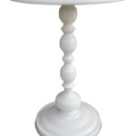 Βοηθητικό τραπέζι Anesor pakoworld μέταλλο σε κρεμ απόχρωση Φ40x52εκ - Image 2