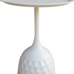 Βοηθητικό τραπέζι Waini pakoworld μέταλλο σε κρεμα απόχρωση Φ39x60εκ - Image 2