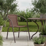 Πολυθρόνα Obbi pakoworld μέταλλο-pe καφέ 53x59x72εκ - Image 2