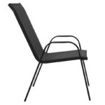 Πολυθρόνα Calan pakoworld μέταλλο μαύρο-textilene μαύρο 54x74x91εκ - Image 4