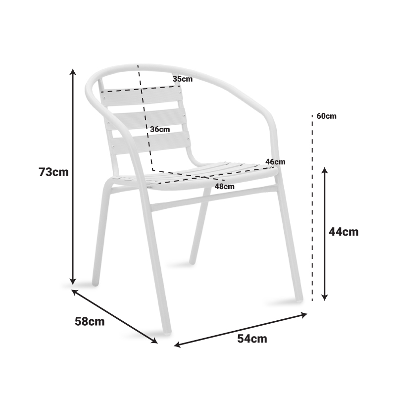 130-000014-1 Πολυθρόνα Tade pakoworld στοιβαζόμενη μέταλλο μαύρο 54x58x73εκ - Image 1