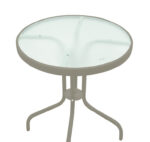 Τραπέζι Watson pakoworld μέταλλο σαμπανιζέ-γυαλί Φ60x70εκ - Image 2