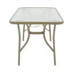 Τραπέζι Ensure pakoworld μέταλλο σαμπανιζέ-γυαλί 140x80x70εκ - Image 2