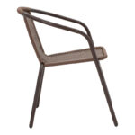 Τραπεζαρία Vergo-Obbi pakoworld 3τεμ καφέ μέταλλο Φ60x70εκ - Image 3